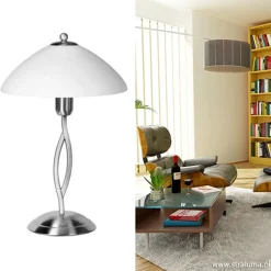 Tafellamp Capri staal/glas><noscript><img width=