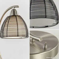 Tafellamp met zwarte draad kap><noscript><img width=