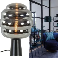Tafellamp Misty zwart + titanium glas><noscript><img width=