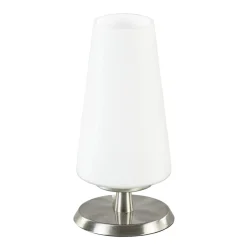 Tafellamp nikkel/glas met touchdimmer>Straluma Discount