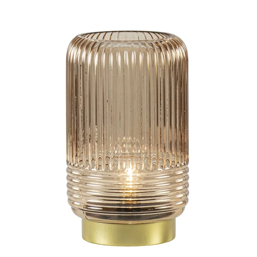 Tafellamp op batterij Lipa amber glas>Straluma Flash Sale