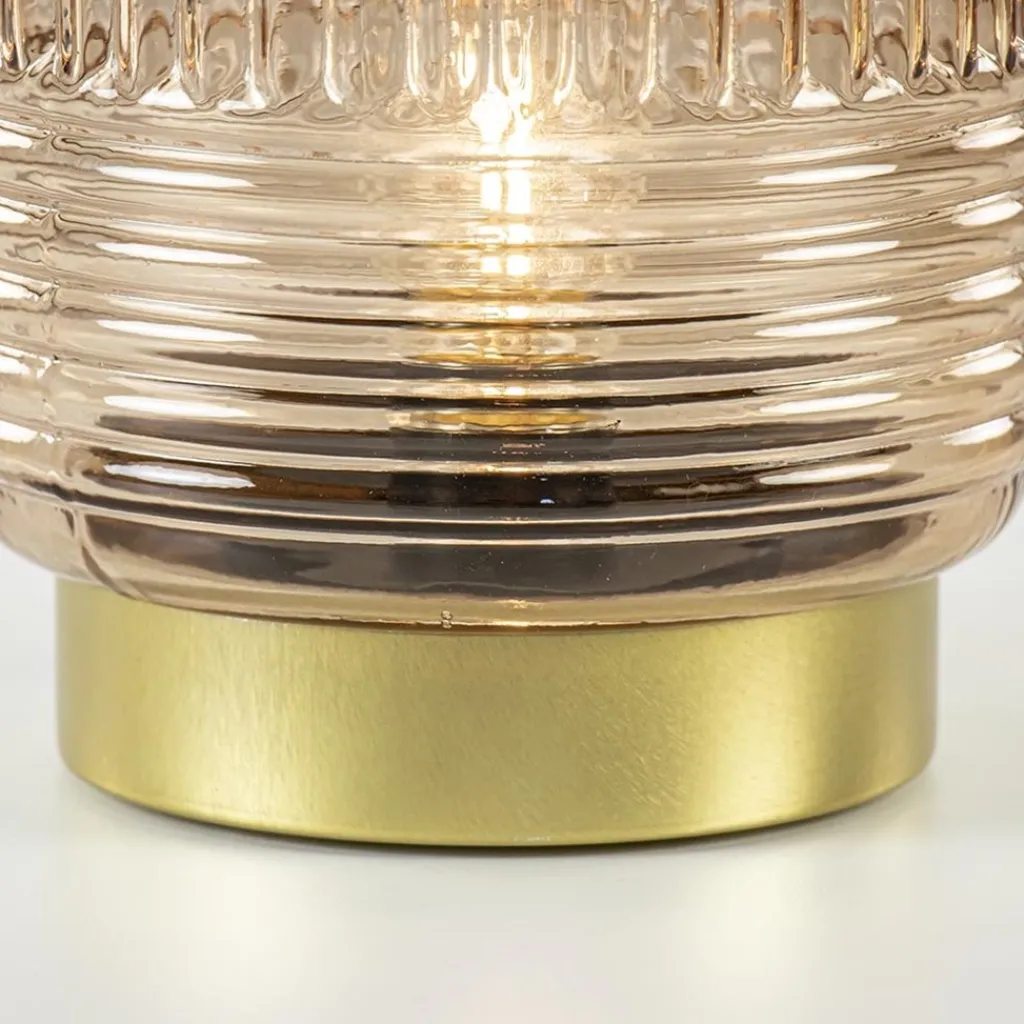 Tafellamp op batterij Lipa amber glas>Straluma Flash Sale