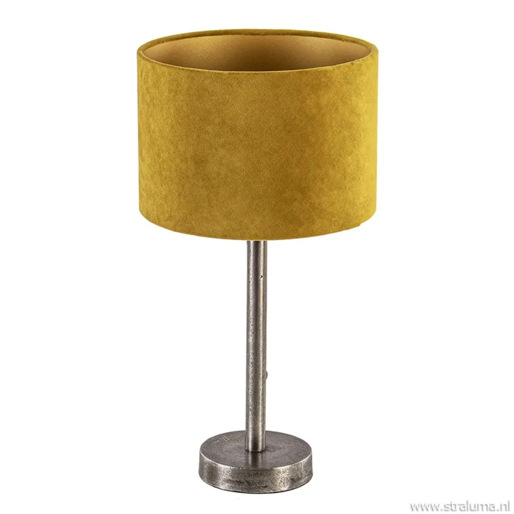 Tafellamp Undai ruw nikkel excl. kap>Straluma Outlet