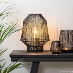 Tafellamp Vitora mat zwart met bronzen fitting><noscript><img width=