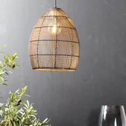 Trendy draad hanglamp Meya zwart/goud><noscript><img width=