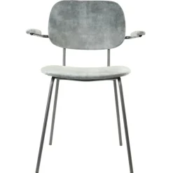 Trendy eetkamerstoel Emma velvet grijs><noscript><img width=
