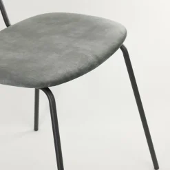 Trendy eetkamerstoel Emma velvet grijs><noscript><img width=