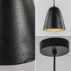 Trendy hanglamp Sumeri mat zwart met goud><noscript><img width=