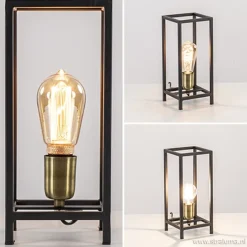 Trendy tafellamp Marlay zwart met brons><noscript><img width=
