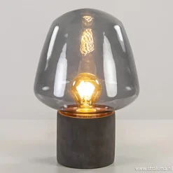 Trendy tafellamp met smokey glas>Straluma Outlet