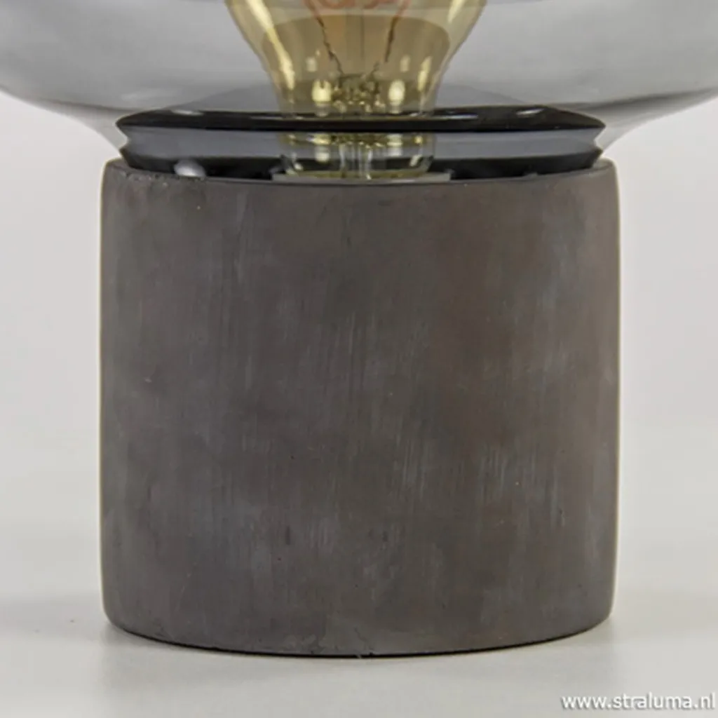 Trendy tafellamp met smokey glas>Straluma Outlet
