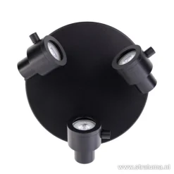 Verstelbare opbouwspot zwart 3-lichts><noscript><img width=