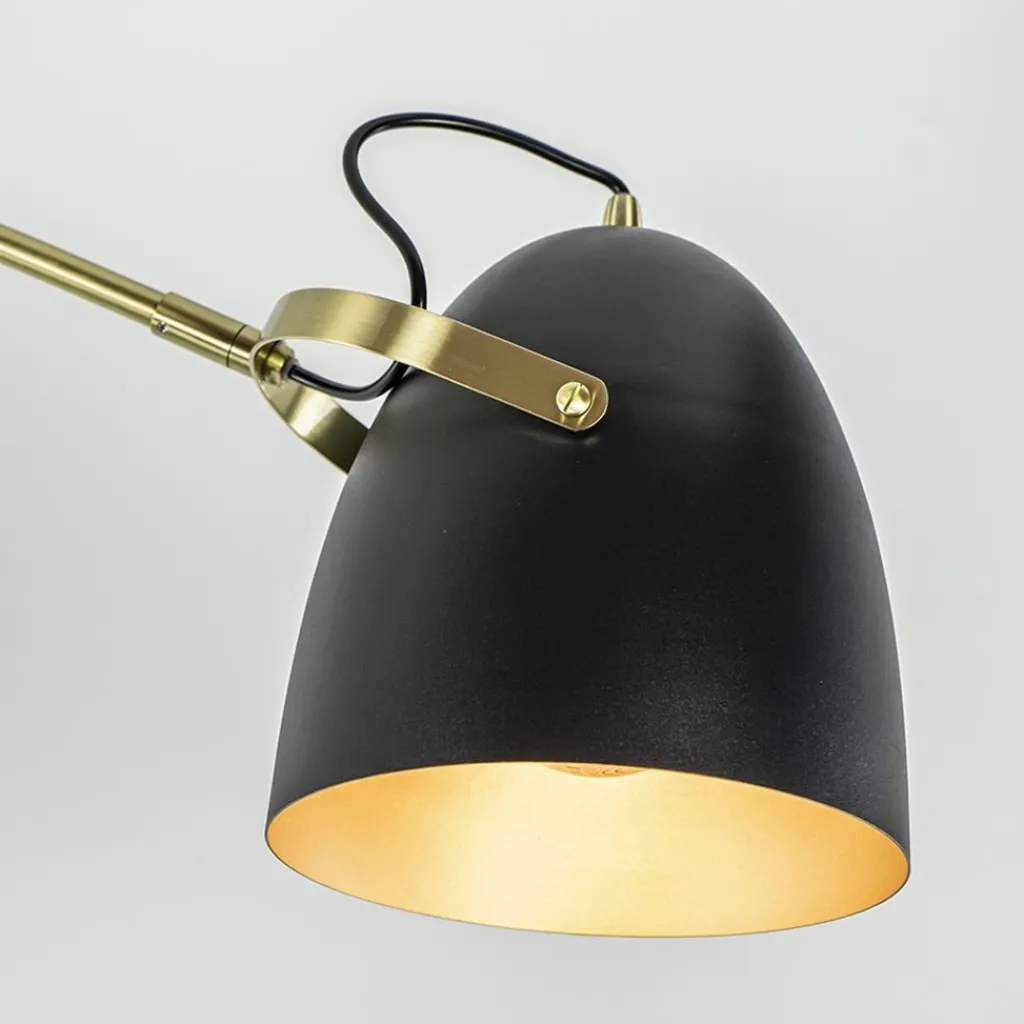 Verstelbare plafondlamp mat zwart met goud>Straluma Clearance