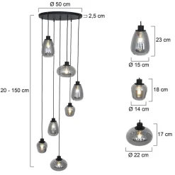 Videlamp 7L zwart met smoke glas mix><noscript><img width=