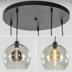 Videlamp zwart 5-lichts smoke glas><noscript><img width=