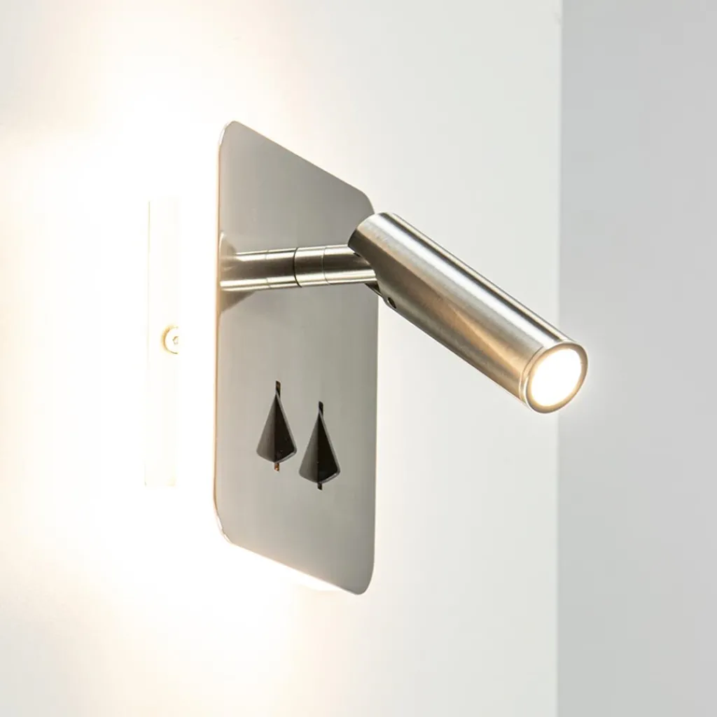 Vierkante LED wandlamp met verstelbare spot>Straluma Clearance