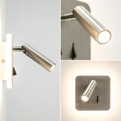 Vierkante LED wandlamp met verstelbare spot><noscript><img width=