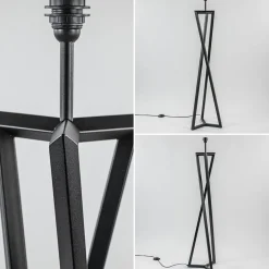 Vloerlamp Atrani zwart EXCL. KAP><noscript><img width=