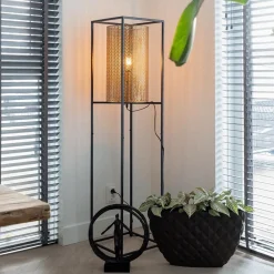 Vloerlamp Frame zwart/goud><noscript><img width=