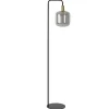 Vloerlamp Lekar zwart met smoke glas>Straluma Best