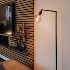 Vloerlamp Tube zwart basic met verstelbare pendel><noscript><img width=