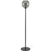 Vloerlamp zwart met smoke glazen kap>Straluma Outlet