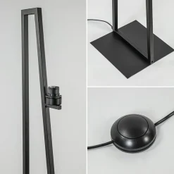 Vloerlamp/lampvoet mat zwart excl. kap><noscript><img width=