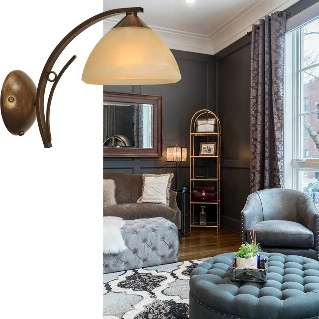 Wandlamp Bolzano smeedijzer brons>Straluma Hot