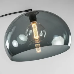Wandlamp boog met smoke plexibol kap><noscript><img width=