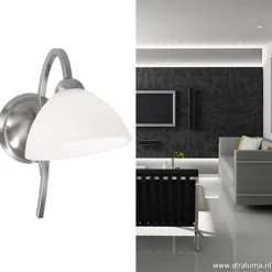 Wandlamp Capri staal/glas slaapkamer><noscript><img width=