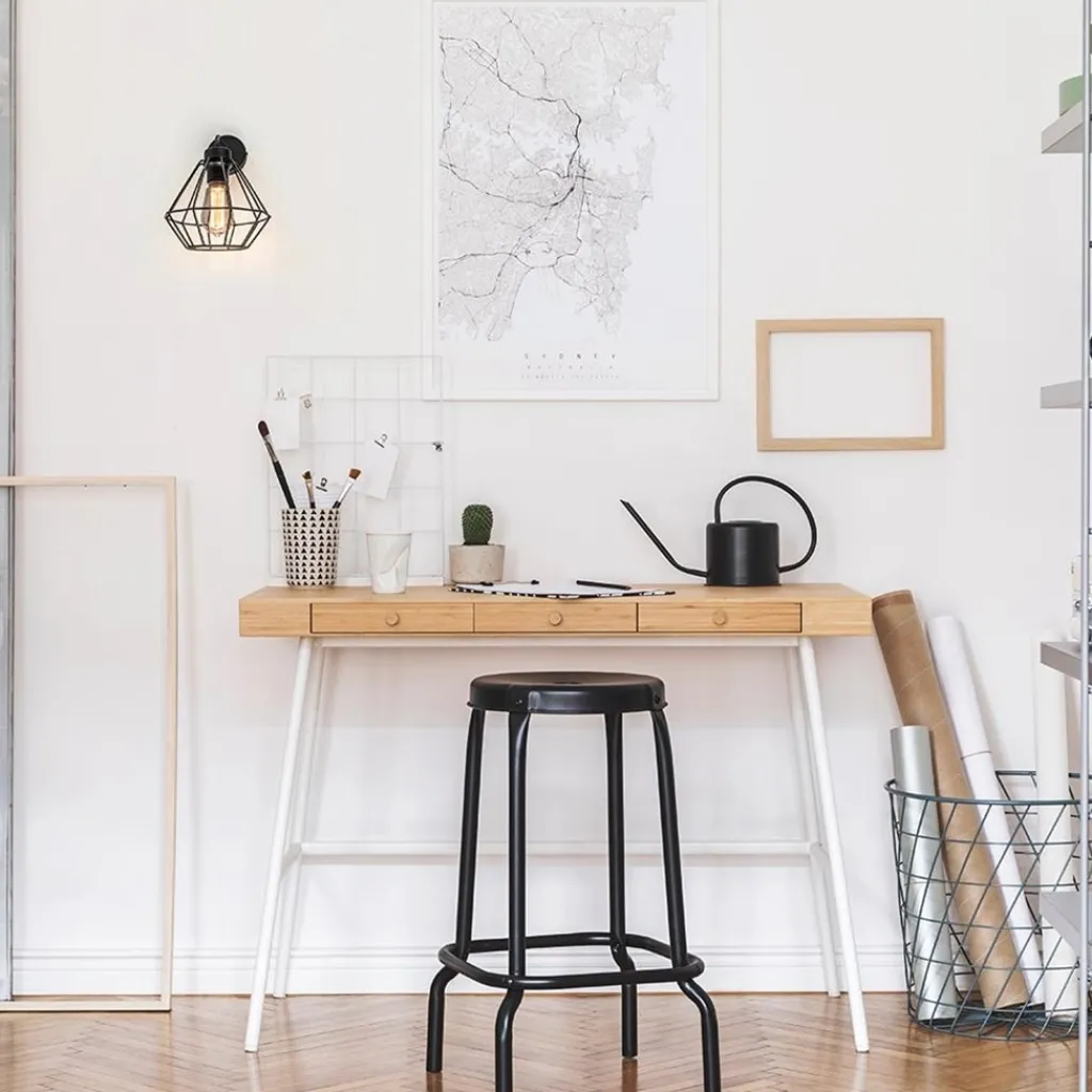 Wandlamp draadkorf zwart>Straluma Fashion