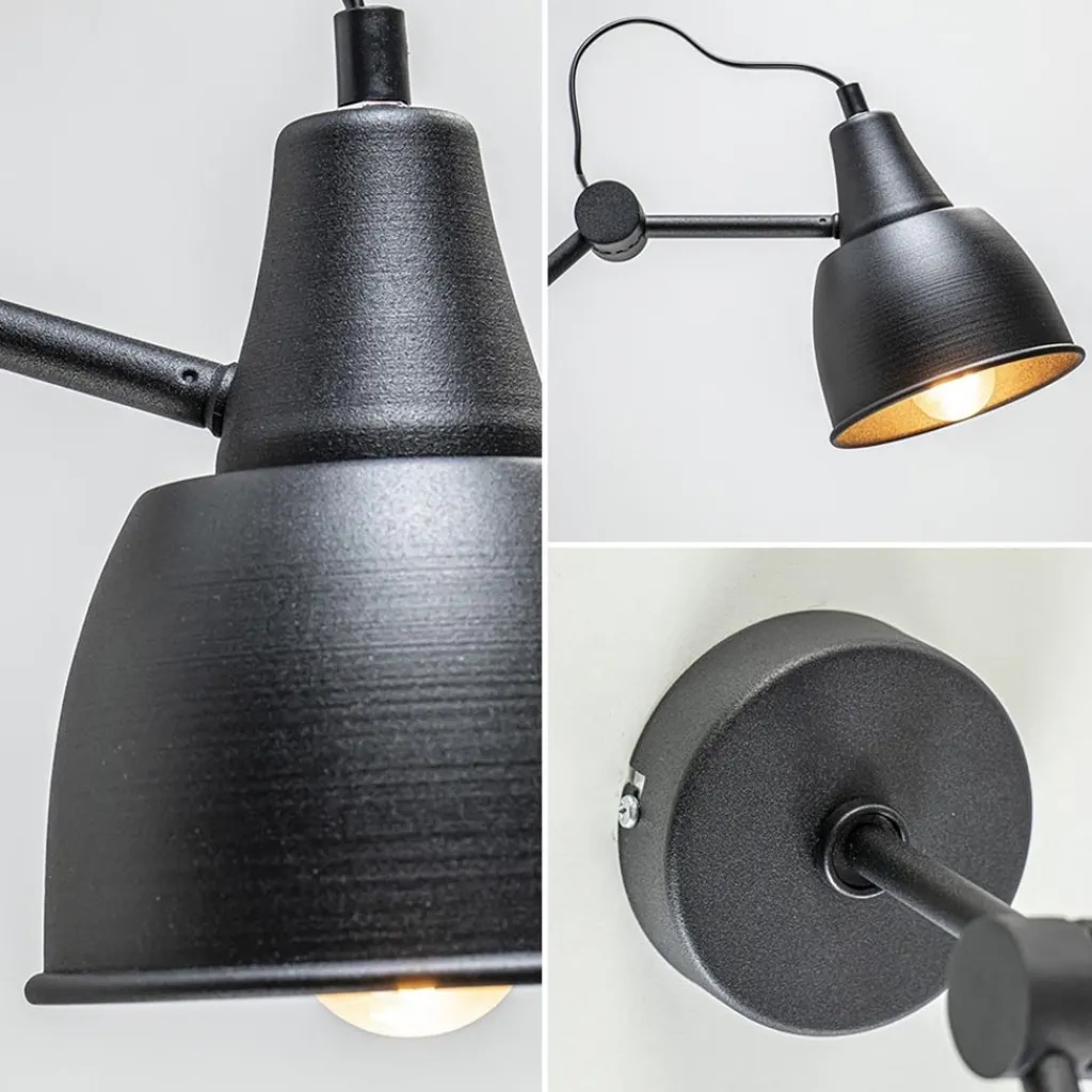 Wandlamp industrieel verstelbare arm zwart>Straluma New