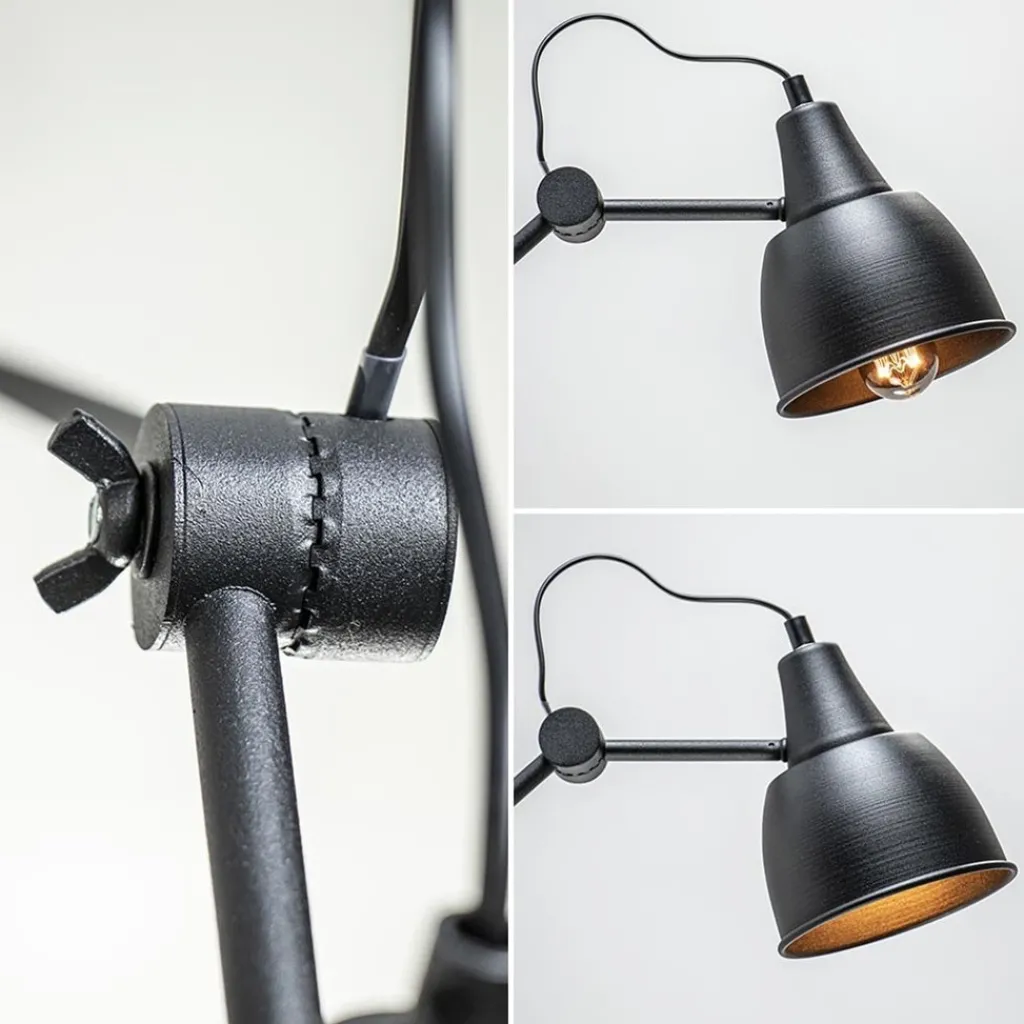 Wandlamp industrieel verstelbare arm zwart>Straluma New