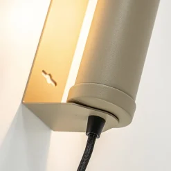 Wandlamp mat zand E14 met snoer><noscript><img width=