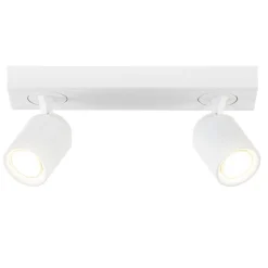 Witte 2-lichts opbouwspot GU10 verstelbaar>Straluma Outlet