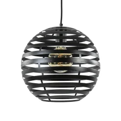 Zwart metalen hanglamp bol 30 cm>Straluma Cheap