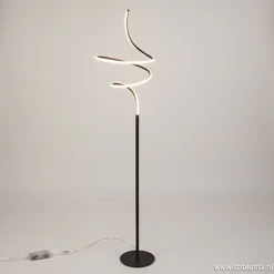 Zwarte krul vloerlamp LED dimbaar>Straluma Cheap