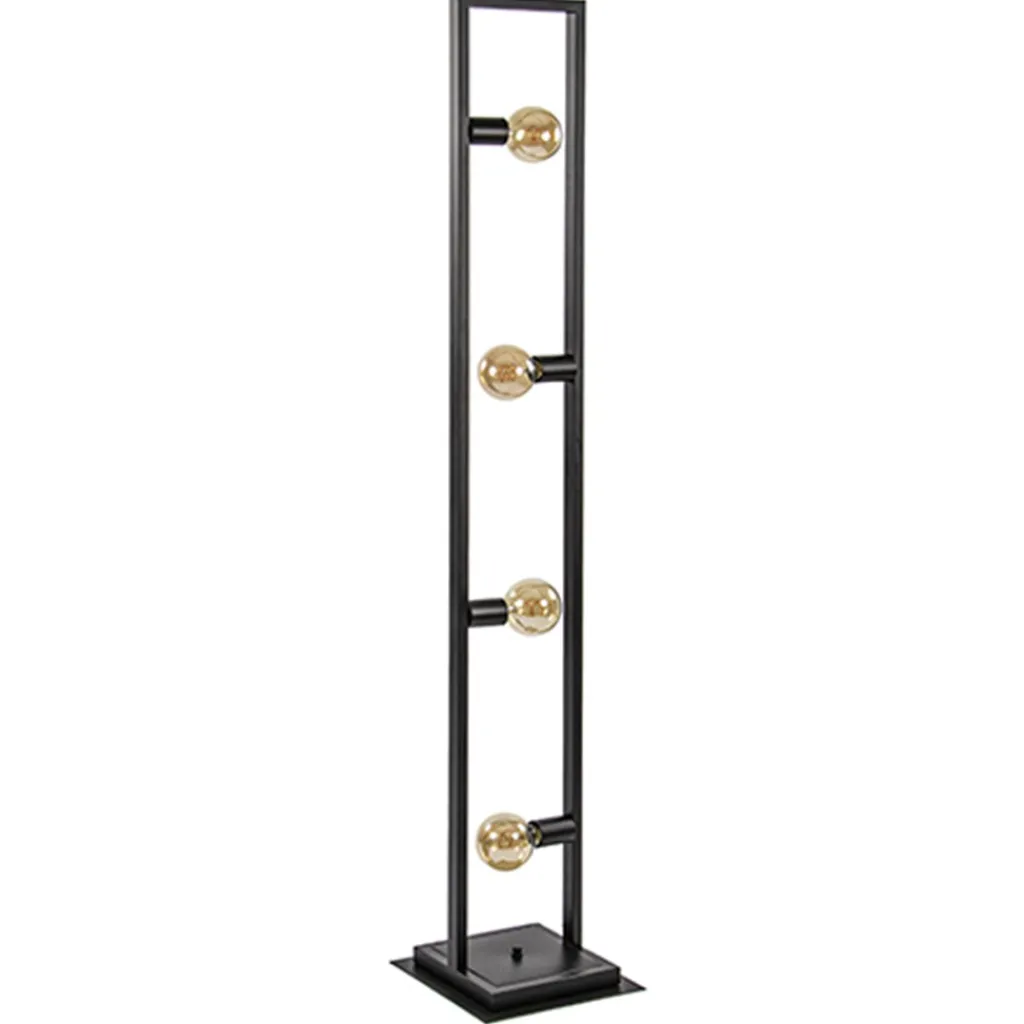 Zwarte metalen vloerlamp open frame>Straluma Cheap